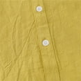 thumbnail image 6 of HAOTAGS Girls Boys Button-Up Shirts, Long Sleeve Lapel Collared Striped Shirts Yellow 5 Years, 6 of 8