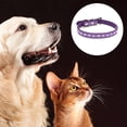 thumbnail image 3 of 10 "-16.5" longitud total piel de gamuza piedras preciosas collar de perro mascota diamante de cristal brillante, 3 of 5