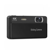 Retro Sliding Digital Camera 4K 64MP, Compact Vlogging Camera with 2.8 Inch Screen, 16X Zoom Autofocus CCD for Teens Adults Beginner, Portable Travel Photography Gift with Fill Light