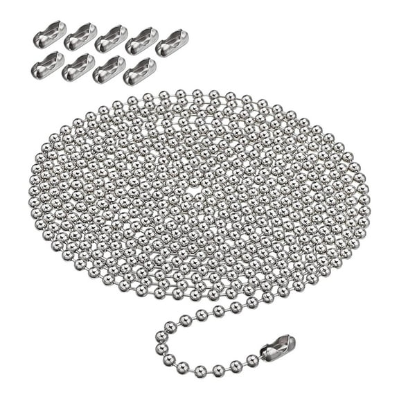 Yunhgft Ball Bead Chain 3 Meters Length Metal Window Chain Replacement for Shades Broken