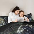 thumbnail image 5 of Castle Fairy Safari Black Bear Bedding Comforter Set 2pcs for Boys Girls,Jungle Animal Twin Comforter Sets Microfiber,Mountain Woodland Wildlife Breathable Bedding Set,Luxury Bedroom Decor, 5 of 8