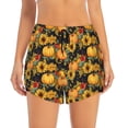 thumbnail image 2 of Disketp Pumpkins And Sunflowers3 Women's Shorts Workout Shorts for Athletic Gym Running Shorts with Phone Pockets-X-Large, 2 of 7