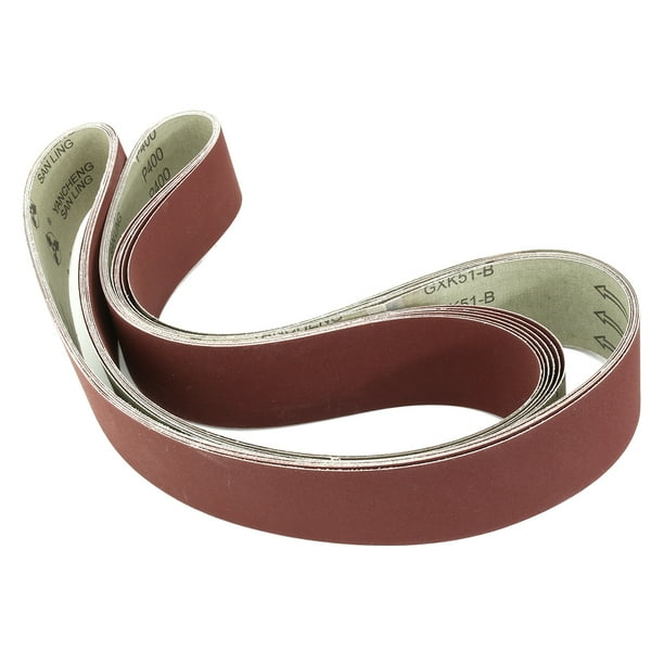 2Inch x 72Inch 400 Grit Tape Aluminum Oxide Sanding Belt 6pcs