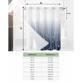 thumbnail image 7 of No Hook Shower Curtains, Blue Floral Standard Shower Curtains with Snap in Liner, Gradient Stripe Garden Plant Branch Texture Waterproof Washable Fabric Bathroom Shower Curtain Sets, 66" x 72", 7 of 7
