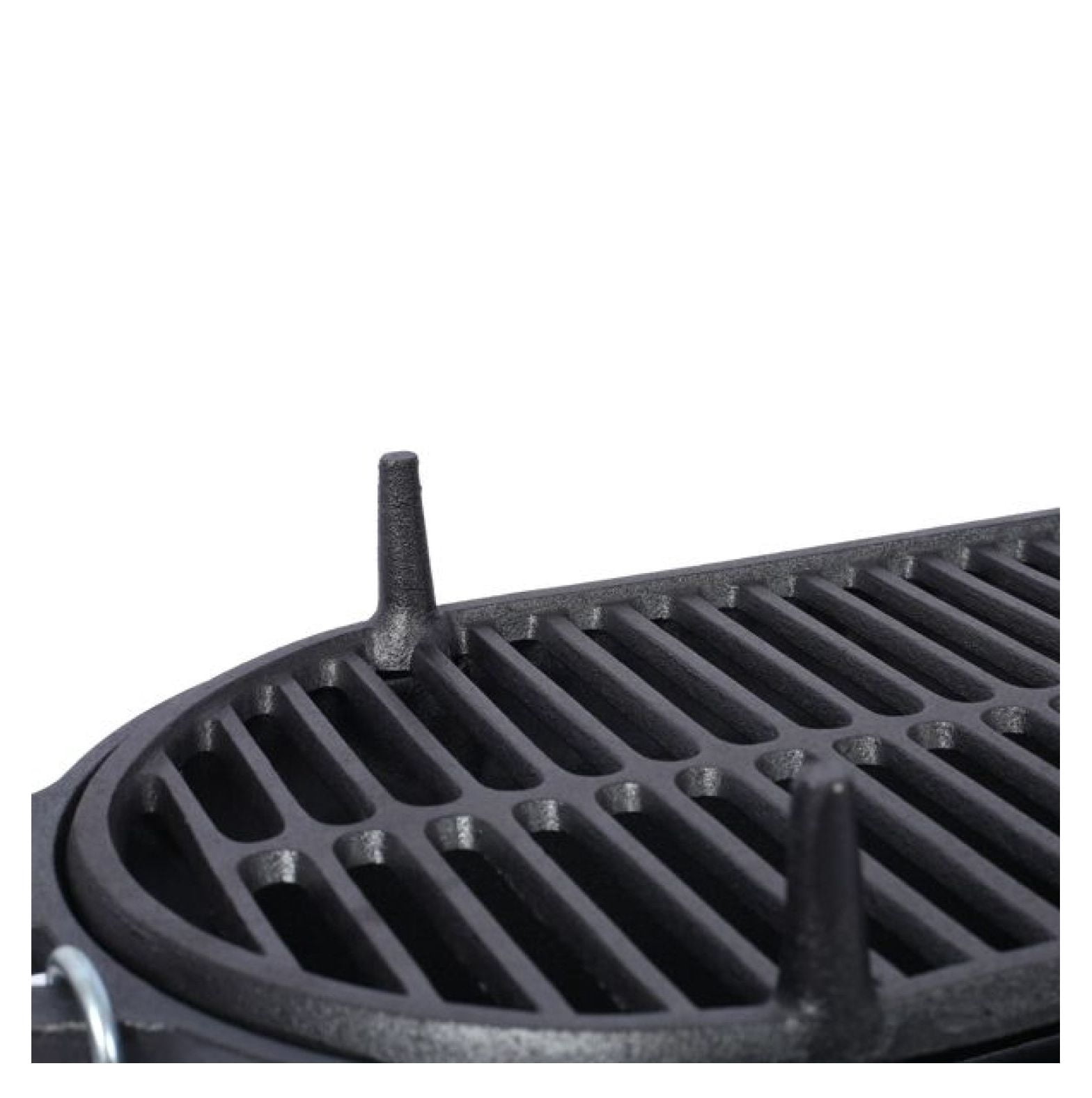 Oval Cast Iron Grill Outdoor, Portable Charcoal Grill and Cast Iron Skillet - 100% Cast Iron, Enameled, Durable, Small Charcoal Grill, , Hibachi Grill