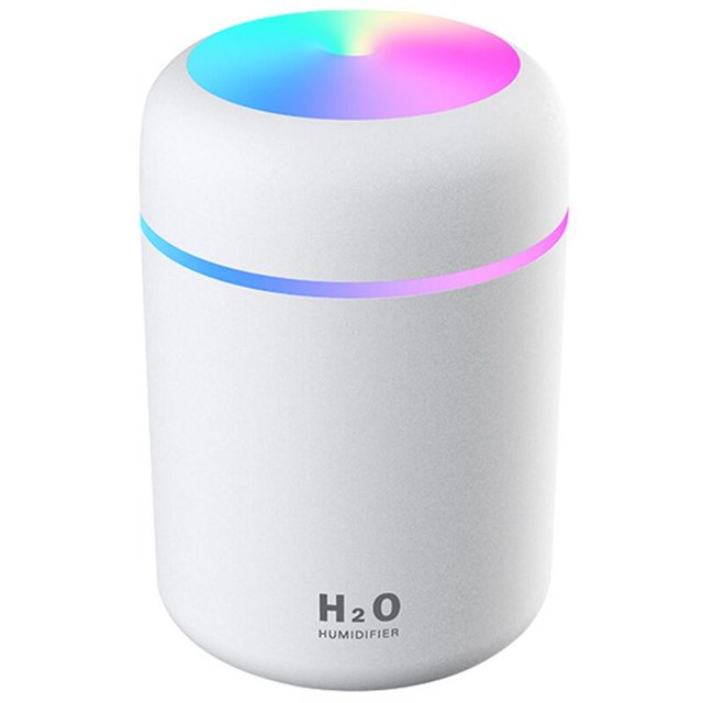 Humidificador USB portátil Humidificador de vapor frío de escritorio Pulverizador súper silencioso para dormitorio Viajes Oficina en casa Blanco