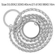 thumbnail image 2 of IFANLANDOR Stainless Steel Metal Dog Leash Silver Durable Rust Resistant Chain Collar for Medium Pets, 2 of 8