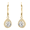 Yellow Gold, variant on Cate & Chloe Izzy 18k White Gold Plated Drop Earrings with Simulated Diamond Crystals Gift for Women