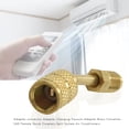 thumbnail image 2 of 4 Pack R410A Adapter Charging Vacuum Port Adapter Brass Converter with Thimble 5/16 Inch Sae Female Quick Couplers To 1/4 Inch Sae Male Flare for Mini Split System Air Conditioners, 2 of 5
