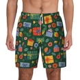 thumbnail image 3 of Uemuo Christmas Gift Pattern Mens Swim Trunks Quick Dry Board Shorts with Mesh Lining, Stretch Beach Shorts Quick Dry No-Chafing Board Shorts-X-Large, 3 of 9