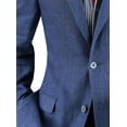 thumbnail image 4 of Mens Side Vent 2-piece Blue Linen Modern Fit Suit DTI DARYA, 4 of 6