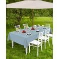 thumbnail image 4 of Sky Blue Outdoor Tablecloth with Umbrella Hole & Zipper, Modern Pure Winter Sky Blue Rectangle Tablecloth 60x102 Inch, Patio Table Cover Waterproof Table Cloth for Picnic/Party, 4 of 6