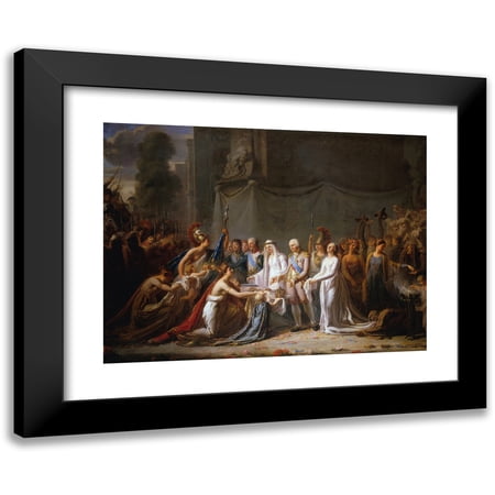 Pierre Nicolas Legrand 14x11 Black Modern Framed Museum Art Print Titled - Allegory of the Entrance to Louis XVIII to Paris, May 3, 1814 (1814)