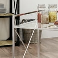 thumbnail image 3 of Danae Industrial Modern Iron and Glass Bar Cart Silver, 3 of 8
