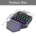 thumbnail image 2 of 35 Key One-handed Keyboard Mini RGB Gaming Keyboard USB Wired Backlight Keyboard Ergonomic Keyboard for PC Laptop, 2 of 11