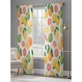 thumbnail image 4 of Summer Fruit Sheer Curtains 2 Panels Set Watercolor Lemon Orange Rustic Farmhouse Sheer Window Curtains Light Filtering Rod Pocket Voile Drapes for Bedroom Living Room 52"X84", 4 of 8