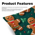 thumbnail image 2 of Gingerbread Man Inserts with Chair Pillow Covers - Set of 2, Unique Patterns, Various Sizes 16x16, 18x18, 20x20 Inches for Home Decor and Special Occasions, 2 of 6