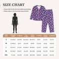 thumbnail image 4 of Bingfone Womens Pajama Sets Skull Blue Flower Print,Long Sleeve Loungewear Pajamas Set-XX-Large, 4 of 8