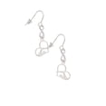 thumbnail image 3 of Delight Jewelry Two-tone Swimmer in Heart Silver tone Infinity French Earrings, 3 of 4