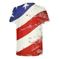 thumbnail image 5 of USA Flag 4th of July Independence Day American Flag Men Shirts Plus Size Summer Deals Crew Neck Big and Tall Pullover Blouse Shirts for Men, 5 of 5