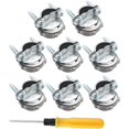 thumbnail image 1 of 8 Pcs 1/2 Inch Clamp Type Cable Connectors, Zinc Clamp Cable Connector Fittings for Metallic Conduit Protect Cables, 1 of 5
