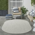 thumbnail image 6 of Nourison Courtyard Indoor/Outdoor Ivory Silver 6' x 9' Oval Area Rug (6x9), 6 of 10