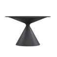 thumbnail image 4 of Milan Delphie Black Contemporary Ceramic Top Table with Cone Shaped Base, 4 of 6