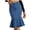 C-Blue, variant on SOMER Women's Denim Mini Skirt Jean High Waisted Bodycon with Ruffles Casual Business Youth Midi Length Jean Skirt Blue