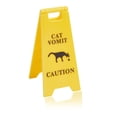 thumbnail image 6 of Cat Vomit Warning Sign Pet Caution Sign Yellow Plastic Cats Vomiting Wet Floor Pee Poop Desk Funny Gag Decoration Plaque, 6 of 6