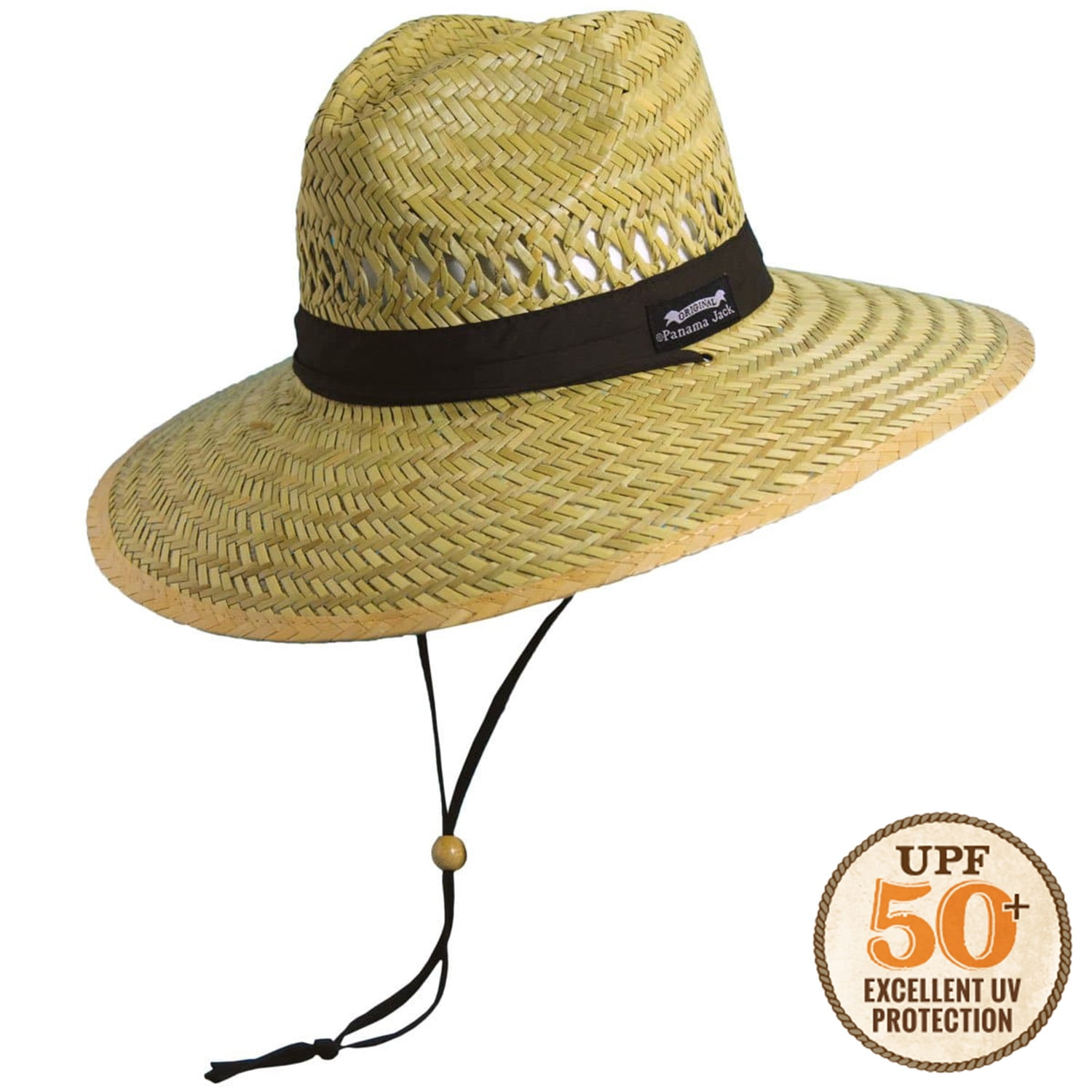 Panama Jack Safari Excursion Hat (Solid Black, Medium)