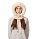 thumbnail image 5 of Gorro de punto 3 en 1 con bufanda y mascarilla, pasamontañas de invierno 3 en 1 con forro polar, resistente al viento y cálido para mujer., 5 of 7