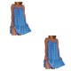 thumbnail image 3 of Vestido bohemio Minnieouse elegante mujer hombros descubiertos azul M METRO 2Conjunto, 3 of 6
