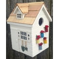 thumbnail image 2 of 7.75" White and Red Nestling Series Potting Shed Outdoor Birdhouse, 2 of 2