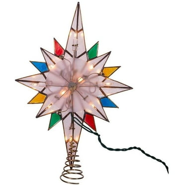 Kurt Adler 10-Light Bethlehem Capiz Star Multi-Tip Treetop