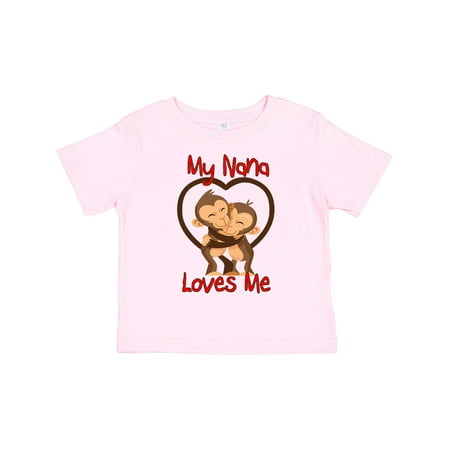 

Inktastic My Nana Loves Me Monkey Gift Toddler Boy or Toddler Girl T-Shirt