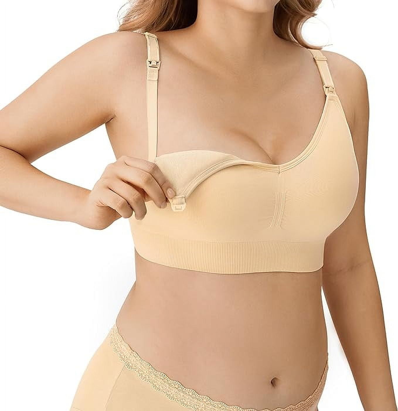 HBlife 5-Pack Women's Seamless Nursing Maternity Bras with Extra Extenders