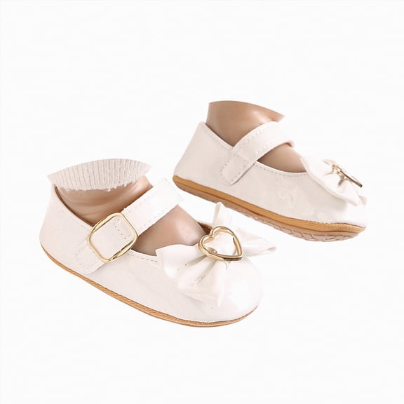 WUANDIXFA Baby Girl Shoes Baby Girls Mary Jane Shoes Toddler Girls Dress Shoe for Wedding Party Church White,Size US 3