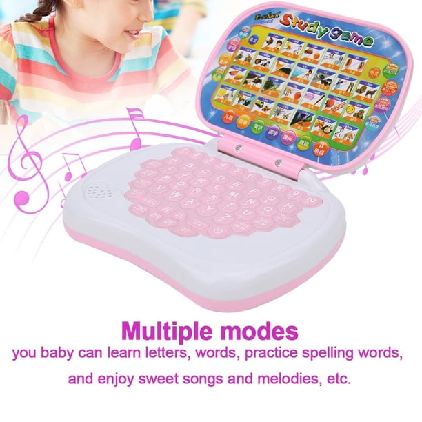 Parluna Juguete de Aprendizaje por computadora, Suave y cómodo con Teclado de Goma, Sonido Claro y Suave, portátil y liviano, Juguete de Aprendizaje por computadora para ni?os, para ni?os en casa Ecomeon no