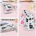 thumbnail image 5 of Compatible with iPhone 13 Case Cute Flower Clear with Floral Pattern for Girls Women Aesthetic Design Soft Silicone Protective Phone Cover with Charm for iPhone 13, Pink, 5 of 5