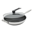 thumbnail image 6 of Non Stick Double Sided Cooking Frying Pan Honeycomb+Glass Lid Stainless Steel, 6 of 9