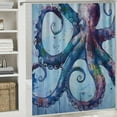 thumbnail image 6 of Shiartex  Octopus Shower Curtain Abstract Kraken Love Shower Curtains for Bathroom Funny Blue Sea Animal Bathroom Decor with Hooks 60x72, 6 of 7