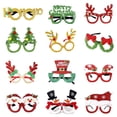 thumbnail image 1 of Gafas de terre, novedad, accesorios para fotografía, sombreros de Santa Claus, gafas , accesorios para fotografía, divertidos adornos navideños, disfraz piezas A 12 unidades a, 1 of 6