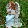 thumbnail image 2 of Estatuilla de Ángel creativa, estatua de Ángel 3D vívida, lámpara Solar artística para dormitorio, hogar, oficina, escritorio, decoración de jardín, Sunnimix Escultura de estatuilla de ángel, 2 of 8