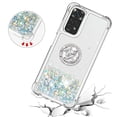 thumbnail image 4 of Funda para Xiaomi Redmi Note 11 4G/Note 11S 4G con Brillo Líquido Flotante, Purpurina, Parachoques y Anillo Giratorio Soporte, 4 of 5