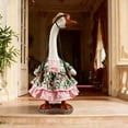 thumbnail image 6 of All Season Goose Outfits for 17"/23" Cement Porch Goose Statue Valentine Easter Spring St. Patrick Flower Dress Goose Costume Clothes for Outdoor Patio Yard Lawn Art Decoration, 6 of 6