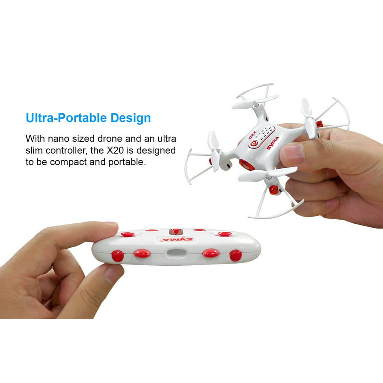 radiator Kammer På hovedet af Tenergy Syma X20 Mini Drone, Headless Quadcopter RC Drone with Altitude  Hold and Stunt Button, Easy to Fly Pocket Drone for Beginner (White) -  Walmart.com