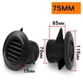 thumbnail image 3 of Black ABS Round Ventilation Hose Diffuser Grille Cover Wall Ceiling Mounting, 3 of 7