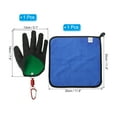 thumbnail image 2 of Uxcell Fishing Gloves with Alloy Magnet Release Towel Fisherman Professional Puncture Resistant Gloves, Black(Right), 2 of 5