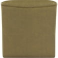 thumbnail image 2 of Bowery Hill Contemporary Deep Channel Tufted Soft Olive n Leather Accent Chair, 2 of 9