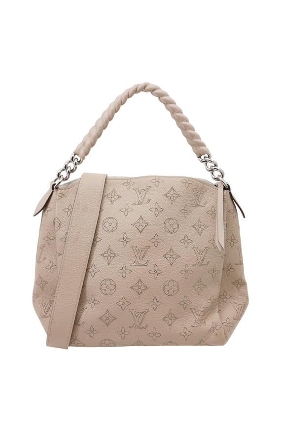 Pre-Owned Louis Vuitton Babylone BB Mahina Leather Chain Shoulder Bag Galet